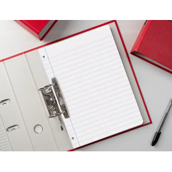 Recambio liderpapel din a4 100 hojas 75 gr pauta 4 3.5mm con margen 4 taladros