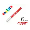 Rotulador carioca jumbo punta gruesa 6 mm lavable color rojo