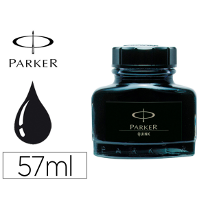 Tinta estilografica parker negra bote 57 ml