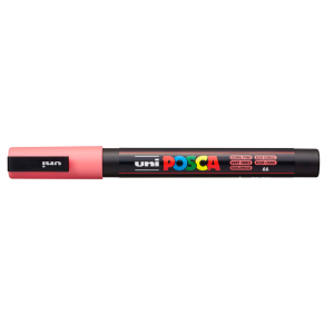 Rotulador uni posca 0,9 - 1,3mm pc-3m rosa coral