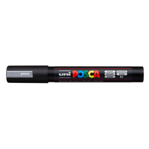 Rotulador uni posca 1,8 - 2,5 mm pc-5m plata