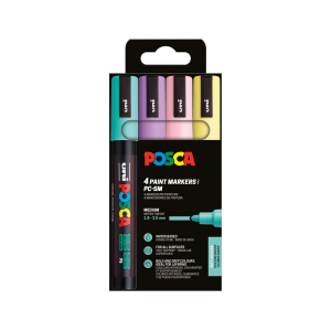 Rotulador uni posca pc-5m/8c estuche de 8 unidades colores metalicos surtidos