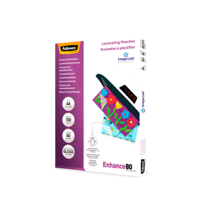 Bolsa de plastificar fellowes brillo din a4 80 mc pack de 100 unidades