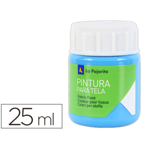 Pintura para tela la pajarita azul cyan 25 ml