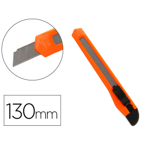 Cuter q-connect plastico estrecho cuchilla 9 mm xd-05 con clip blister 1 unidad