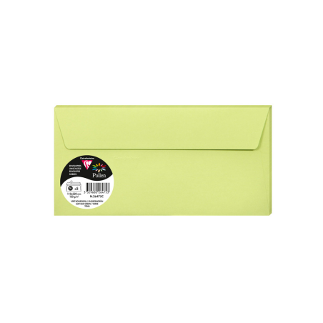 Sobre clairefontaine pollen 110x220 cm 120g verde yema pack de 5 unidades