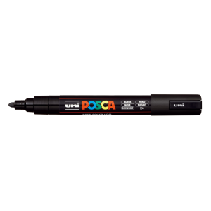 Rotulador uni posca pc-5m marcador de pintura punta conica 1,8-2,5 mm negro