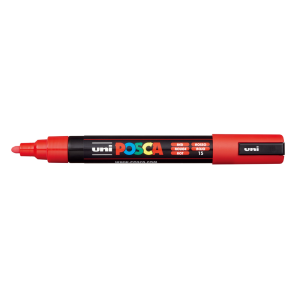 Rotulador uni posca pc-5m marcador de pintura punta conica 1,8-2,5 mm rojo