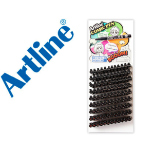 Rotulador artline calibrado microm. negro comic pen punta poliacetal resistente al agua exp. de 108 unidades stdas.