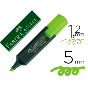 Rotulador faber castell fluorescente textliner 48 verde