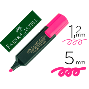 Rotulador faber castell fluorescente textliner 48 rosa