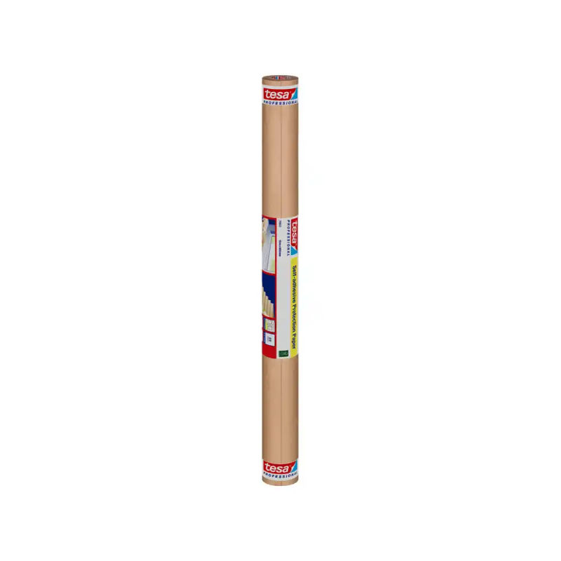 Papel de proteccion tesa autoadhesivo 100% reciclado fsc color kraft 10 mt x 600 mm
