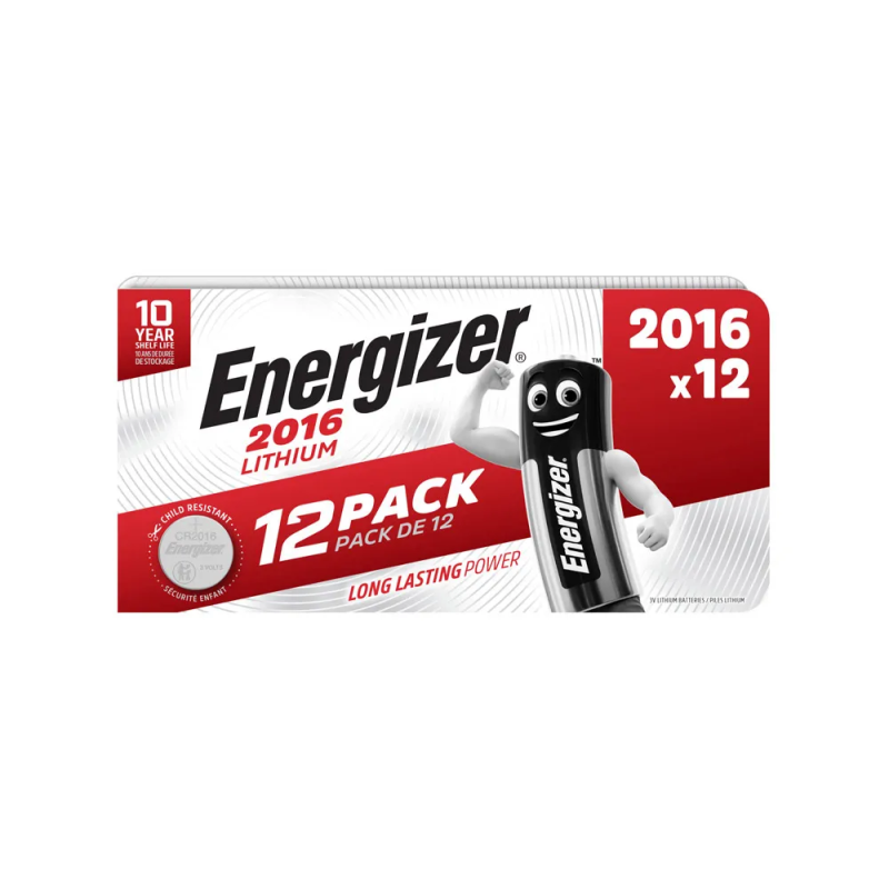 Pila energizer litio boton 2016 blister de 12 unidades