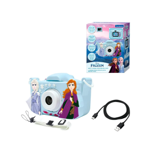 Camara de fotos infantil lexibook frozen con funda protectora y tarjeta sd 8gb