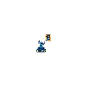 Reloj despertador digital lexibook 3d disney stitch con luz nocturna y efectos sonoros