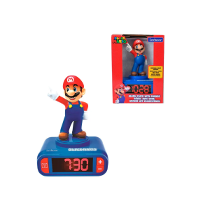 Reloj despertador lexibook super mario con pantalla digital y efectos sonoros