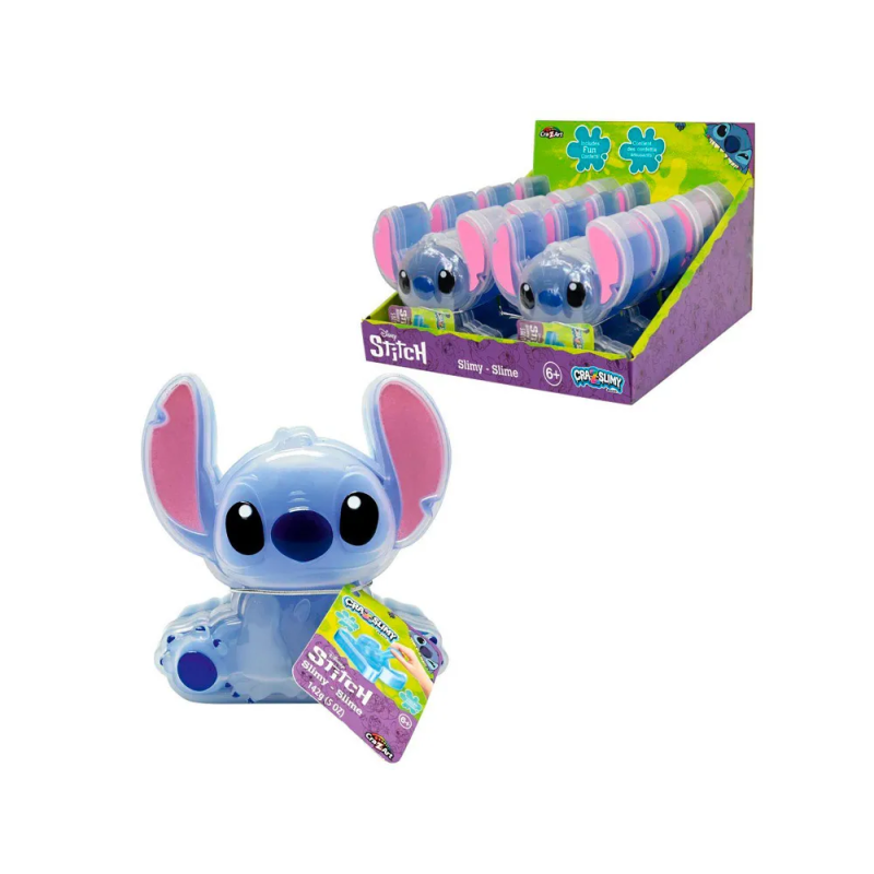 Contenedor con slime cra-z figura disney stitch 3d