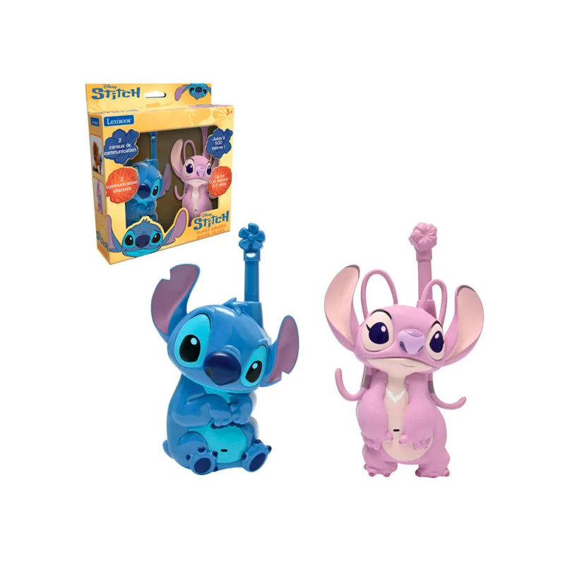 Walkie talkies lexibook 3d disney stitch&angel 2 canales 500 m