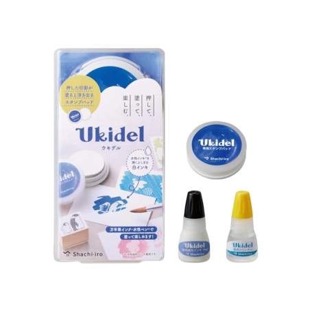 Almohadilla shachihata ukidel tinta invisible efecto relieve recarga 7 ml limpiador 10 ml 73,5x25x140,6