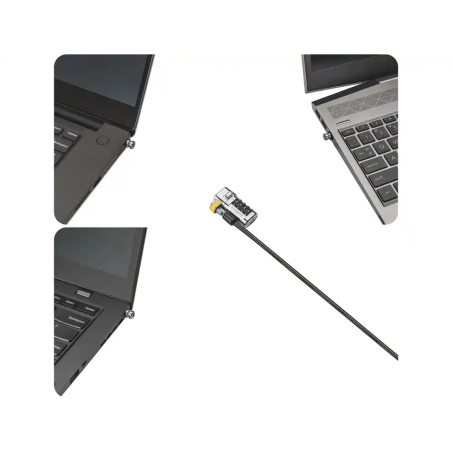 Candado para portatil kensington con combinacion clicksafe 3 en 1