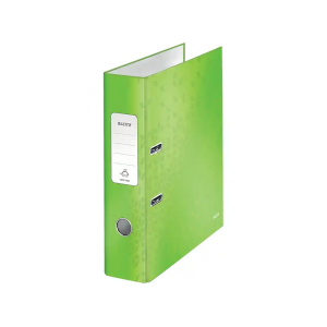 Archivador de palanca leitz wow carton forrado 180 din a4 80 mm verde
