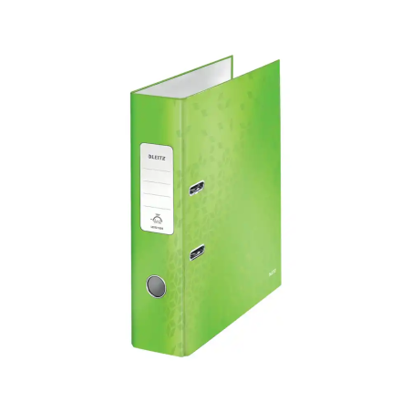 Archivador de palanca leitz wow carton forrado 180 din a4 80 mm verde
