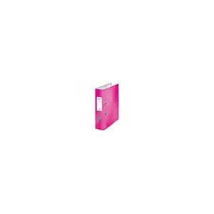 Archivador de palanca leitz wow carton forrado 180 din a4 80 mm fucsia