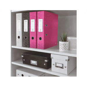 Archivador de palanca leitz wow carton forrado 180 din a4 80 mm fucsia