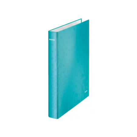 Carpeta de 2 anillas mixtas 25 mm leitz wow carton plastificado din a4+ color turquesa
