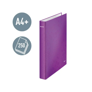 Carpeta de 2 anillas mixtas 25 mm leitz wow carton plastificado din a4+ color violeta