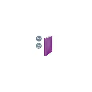 Carpeta de 2 anillas mixtas 25 mm leitz wow carton plastificado din a4+ color violeta