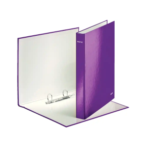 Carpeta de 2 anillas mixtas 25 mm leitz wow carton plastificado din a4+ color violeta