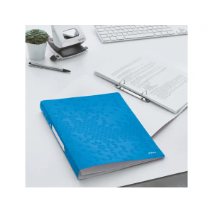 Carpeta de 2 anillas redondas 25 mm leitz wow polipropileno din a4 color azul