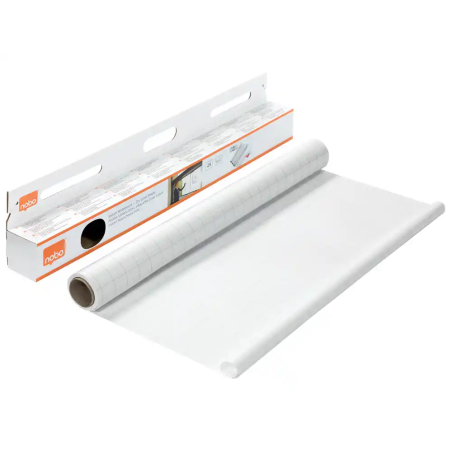 Pizarra blanca nobo instant cuadricula 600x800 mm rollo de 25 unidades