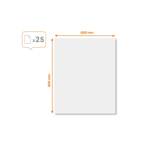 Pizarra blanca nobo instant cuadricula 600x800 mm rollo de 25 unidades