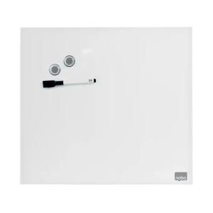 Pizarra cristal nobo magnetica blanco 450x450 mm