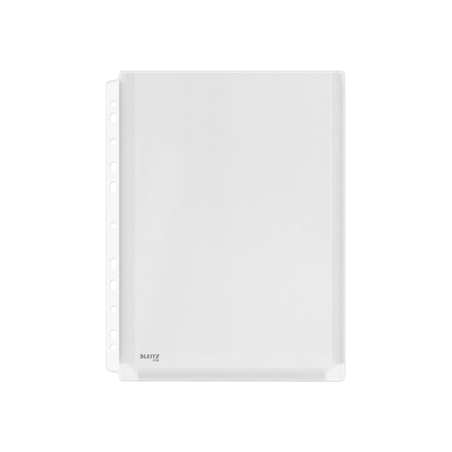 Funda multitaladro leitz con fuelle din a4 con refuerzo 170 mc cristal pack de 10 unidades