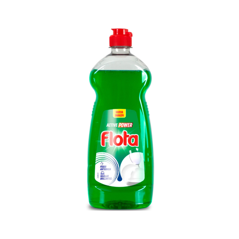 Lavavajillas flota active power verde botella de 750 ml