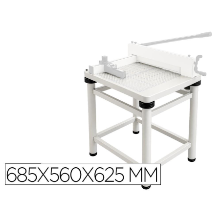 Mesa para guillotina q-connect kf14297 manual professional largo de corte 430 mm medidas 685x560x625 mm