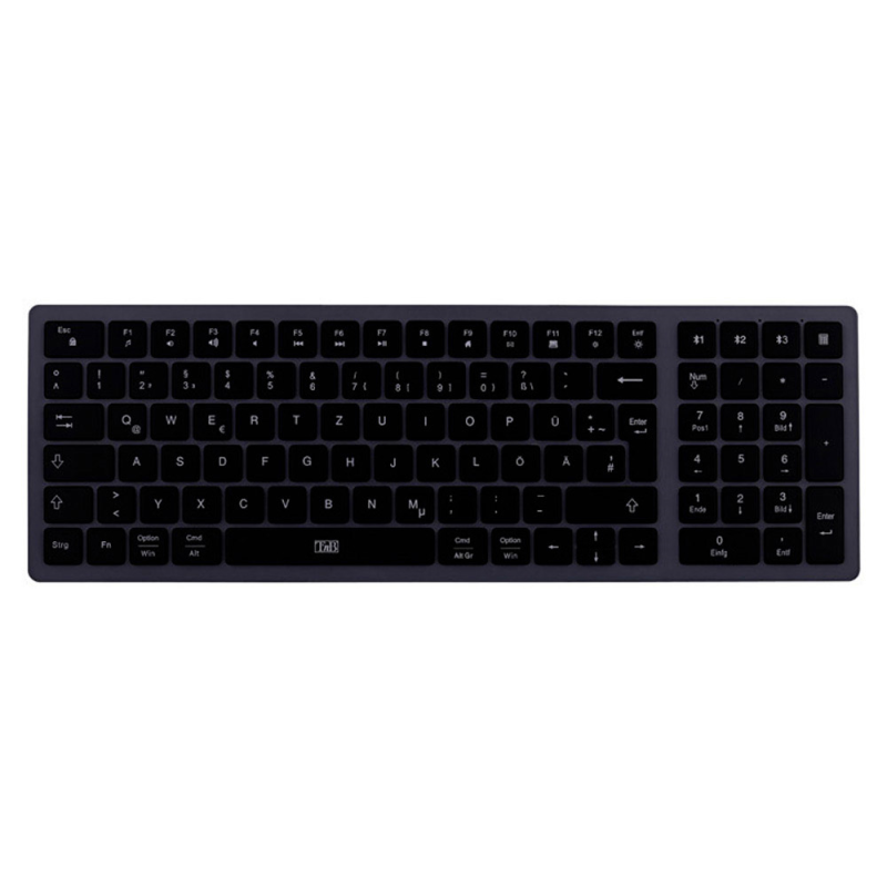 Teclado tnb iclik ultrafino inalambrico color gris