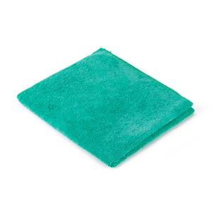Bayeta microfibra dahi terry para limpieza en seco y humedo verde 40x36 cm pack de 12 unidades