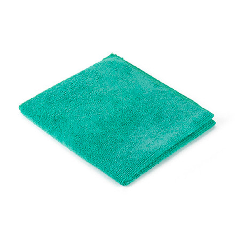 Bayeta microfibra dahi terry para limpieza en seco y humedo verde 40x36 cm pack de 12 unidades