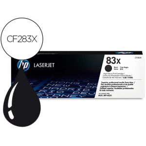 Toner hp cf283x laserjet pro mfp m201n/mfp m201dw/mfp m225 alta capacidad negro 2200 pag