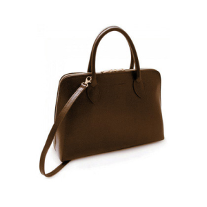 Maletin para portatil zerimar piel vacuno marron con cremallera asas y correa 26x37x12cm