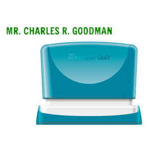 Sello x'stamper quix personalizable color verde medidas 4x60 mm q-05