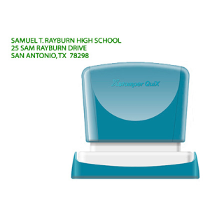 Sello x'stamper quix personalizable color verde medidas 14x60 mm q-14