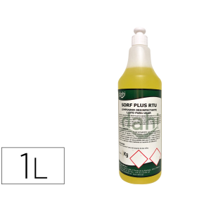 Limpiador higienizante desodorizante desinfectante dahi dj plus rtv botella 1 litro