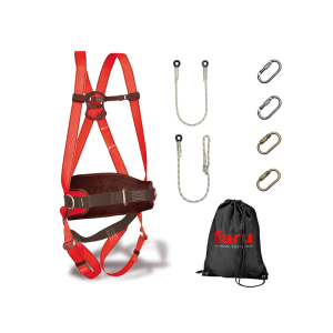 Conjunto trabajo en alturas faru arnes p50f + cuerda c170 + 2 mosquetones virola + cuerda regulable c169 + 2