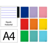 Cuaderno espiral liderpapel a4 micro smart tapa blanda 80h 75gr horizontal 7mm doble margen 4 taladros colores