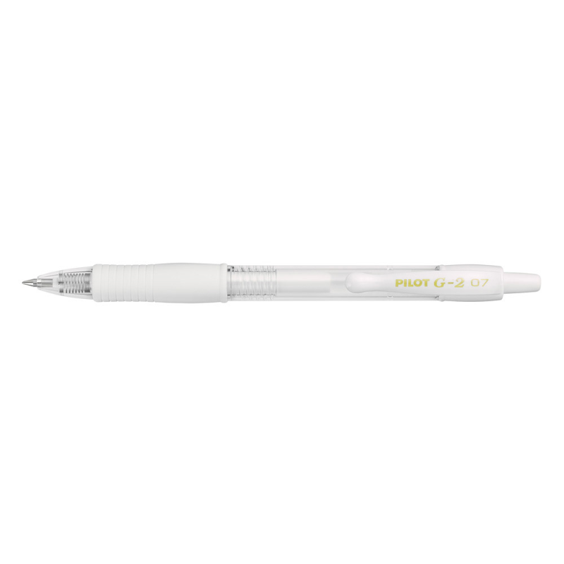 Boligrafo pilot g-2 blanco pastel tinta gel retractil sujecion de caucho